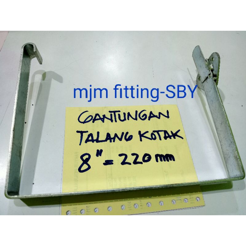 gantungan TALANG KOTAK PVC-8"(220)tebal3,0mm