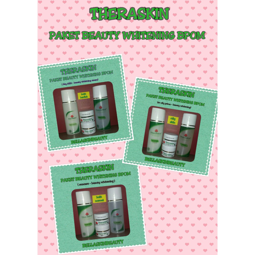 THERASKIN PAKET BEAUTY WHITENING BPOM | PAKET PEMUTIH WAJAH BPOM