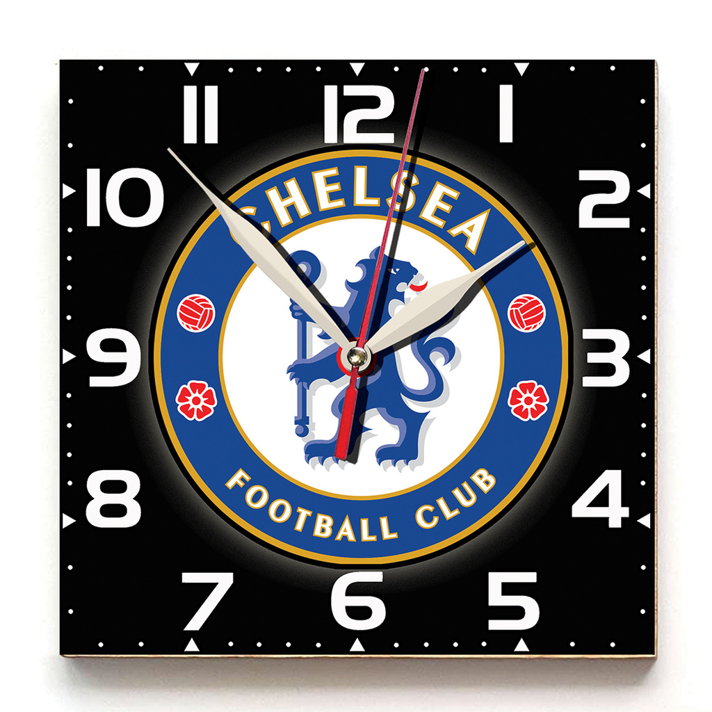 JAM DINDING UNIK KARAKTER CHELSEA . KAYU 30x30