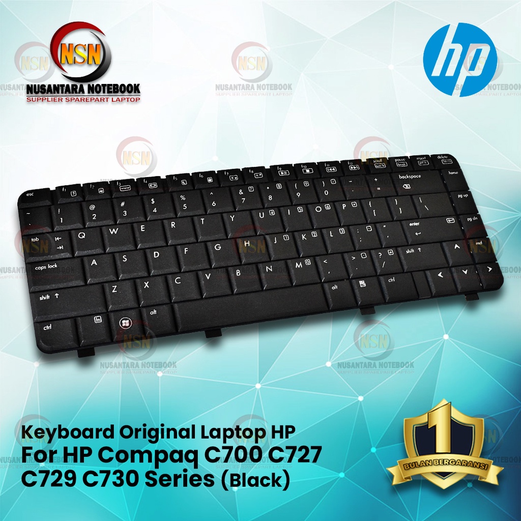 Keyboard Laptop HP Compaq C700 C727 C729 C730 Black SERIES