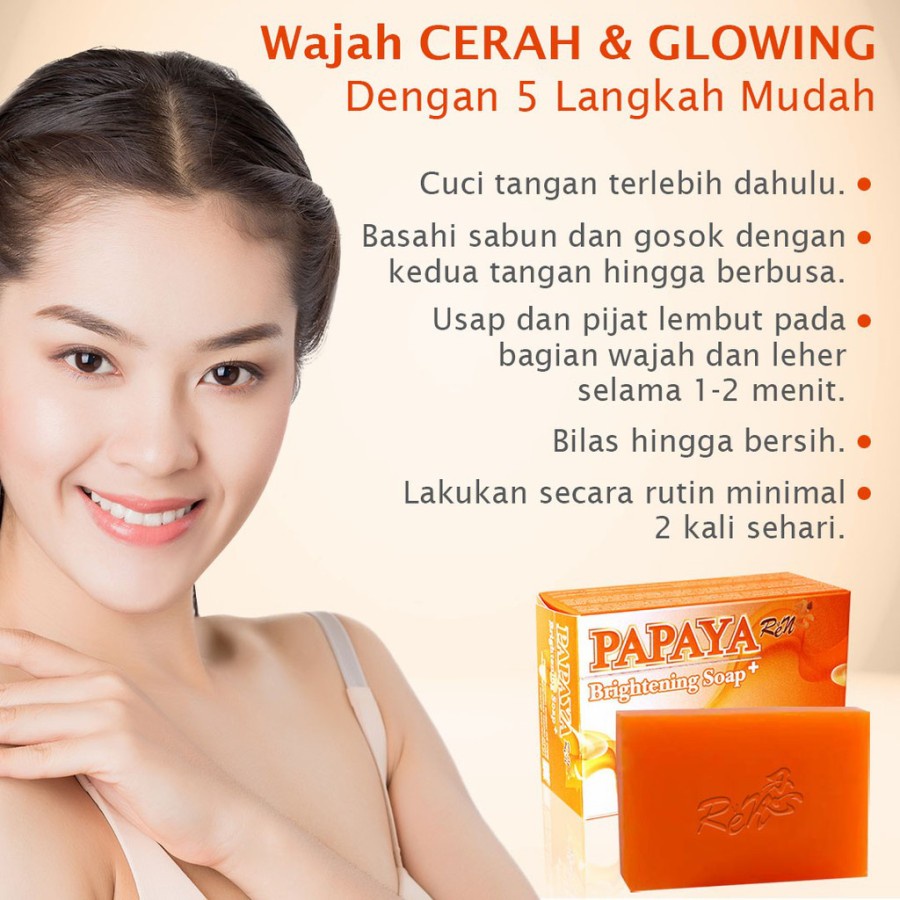 Papaya Ren Brightening soap 135Gr Original Philipine