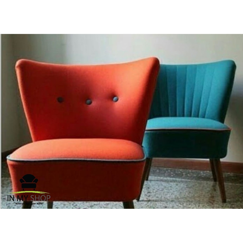 Jual Sofa minimalis retro / Single seat sofa - Liney Lines - Hitam