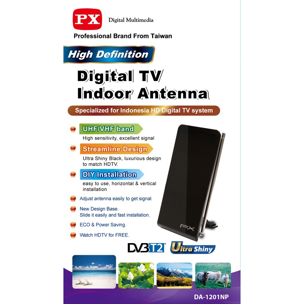 Antena Tv Indoor Px Da-3100NP Digital Tv Dvb-T2 sama dengan DA-1201NP  (Garansi 18 Bulan) | Lazada