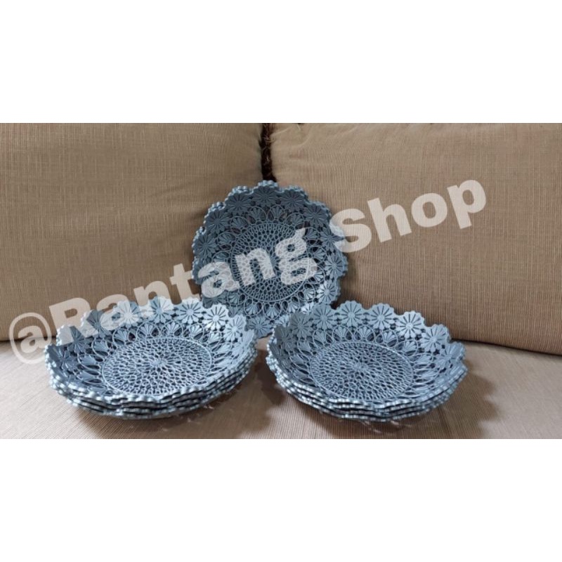 RANTANGSHOP PIRING ROTAN PLASTIK 26cm  HARGA LUSINAN PRAKTIS KWALITAS BAGUS
