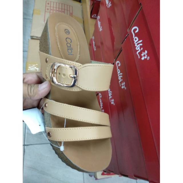 sz 36 40 wedges sandal  gesper cantik wanita  merk  Calbi  