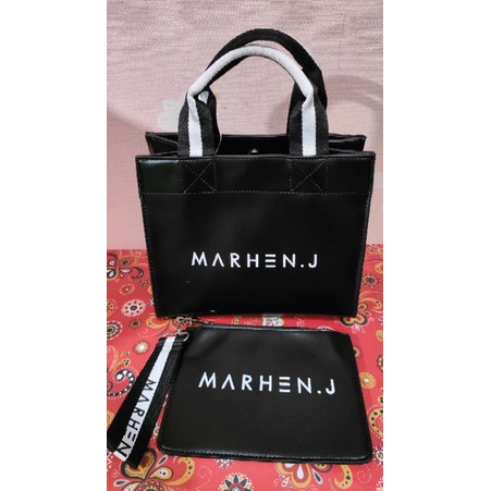 marhen j kulit hitam mewah/tas pesta