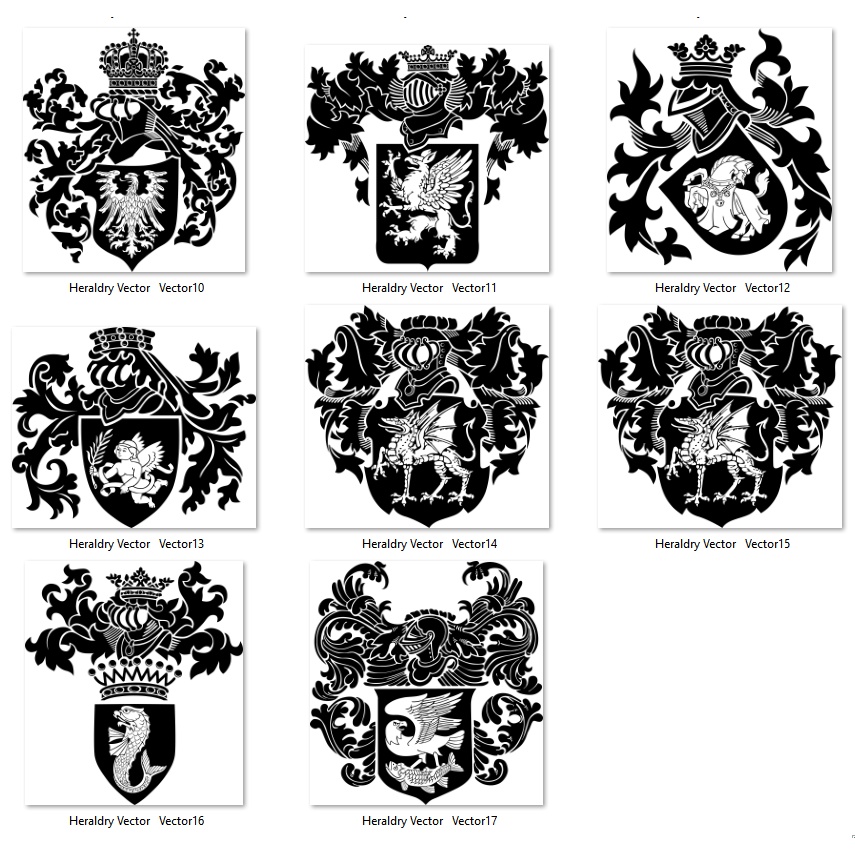 Heraldry Silhouette Vector For CorelDraw