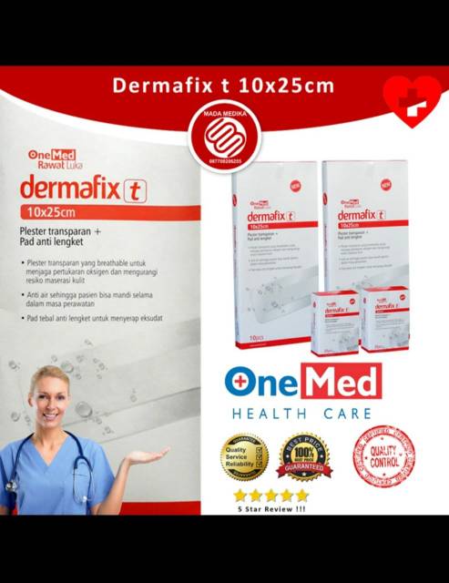 Dermafix 10x25cm onemed plester luka operasi isi 10