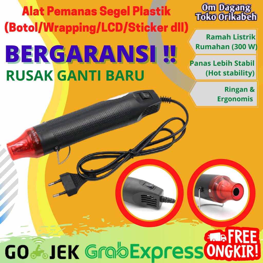 Alat Hand Sealer Pemanas Segel Plastik Shrink Srink Penyegel Plastik Segel Tutup Botol Galon