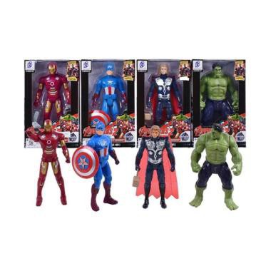 Mainan Anak Robot Action Figure Avenger Iron Man Hulk Thor Captain Amerika Marvel Superhero Grosir