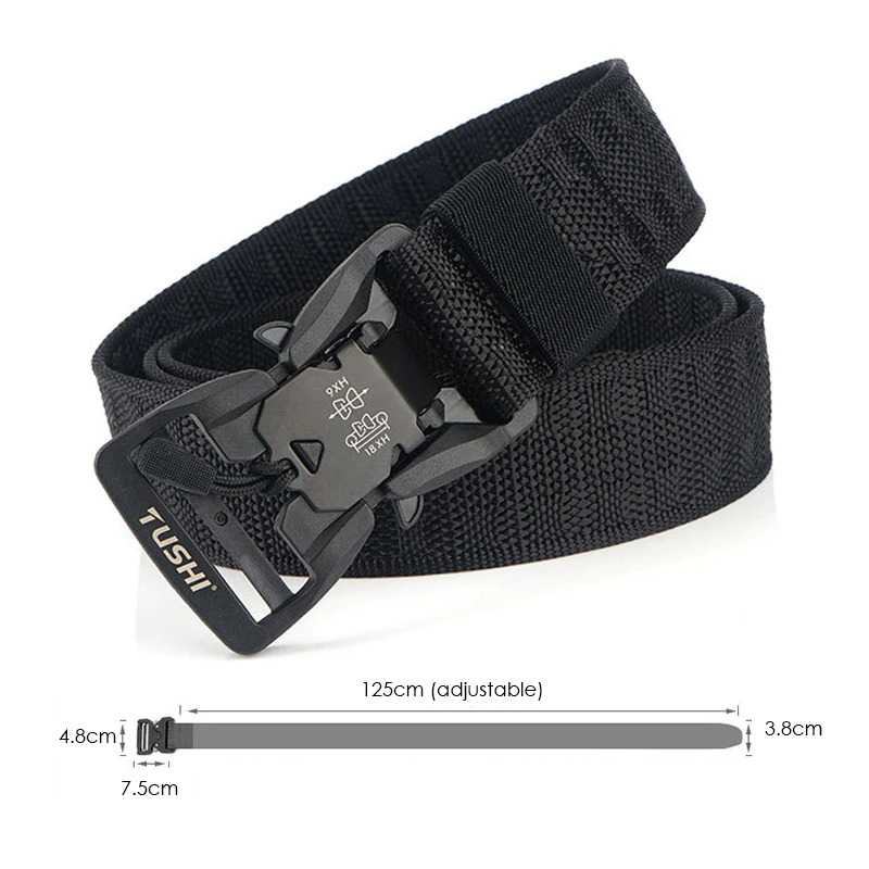 (BISA COD) FTIHSHPHSSEE Tali Ikat Pinggang Canvas Army Military Tactical 125cm - B0003