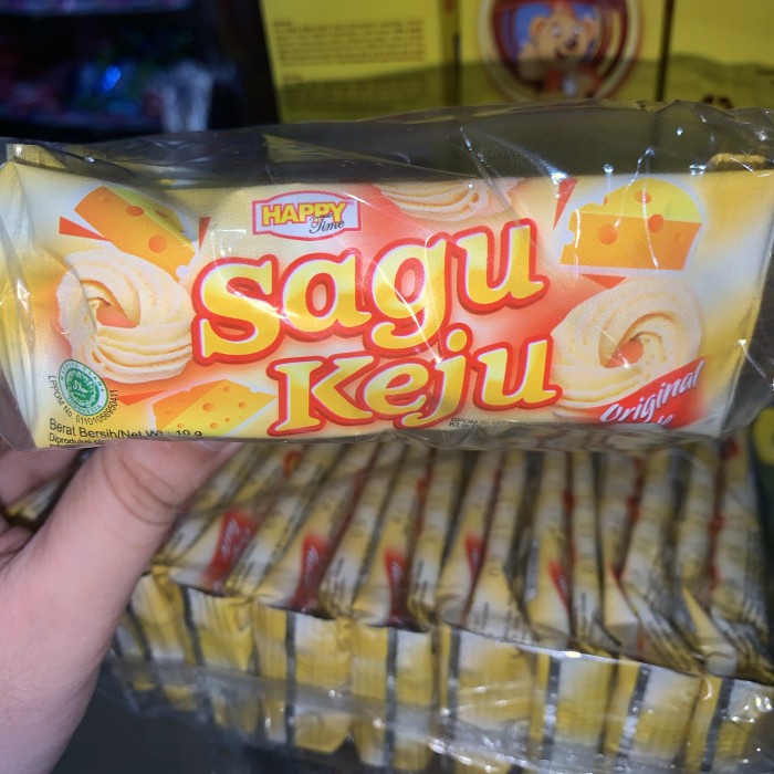 

Instant-Camilan- Happy Time Sagu Keju 1 Pack Isi 20 X 10Gr 10 Gram -Camilan-Instant.