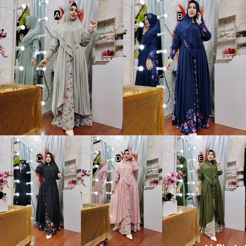 SYAHRANI FLOWER SYARI BY AL GIBRAN GAMIS SYARI ORIGINAL GAMIS SYARI TERBARU SET SYARI PREMIUM