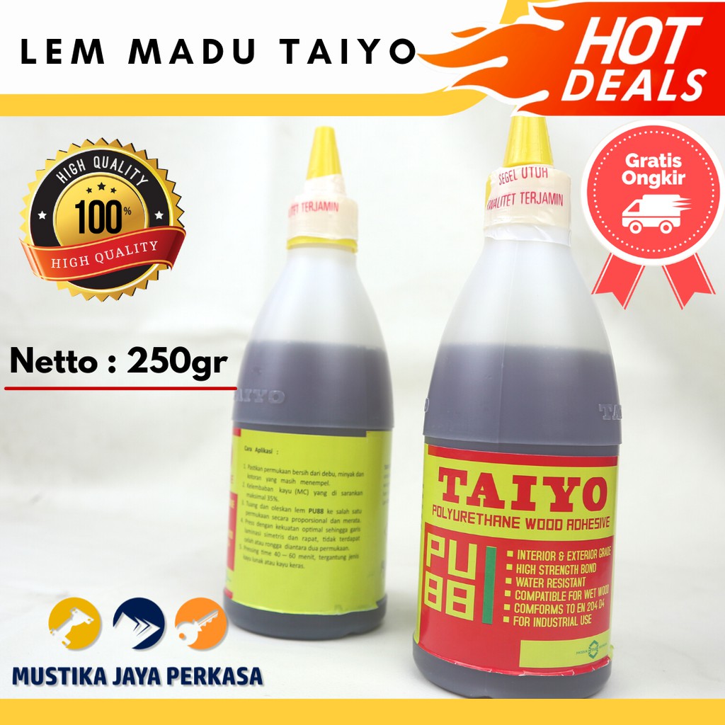 

Lem Kayu Basah Lem Madu Murah Lem PU Berat Triplek HPL Busa Praktis