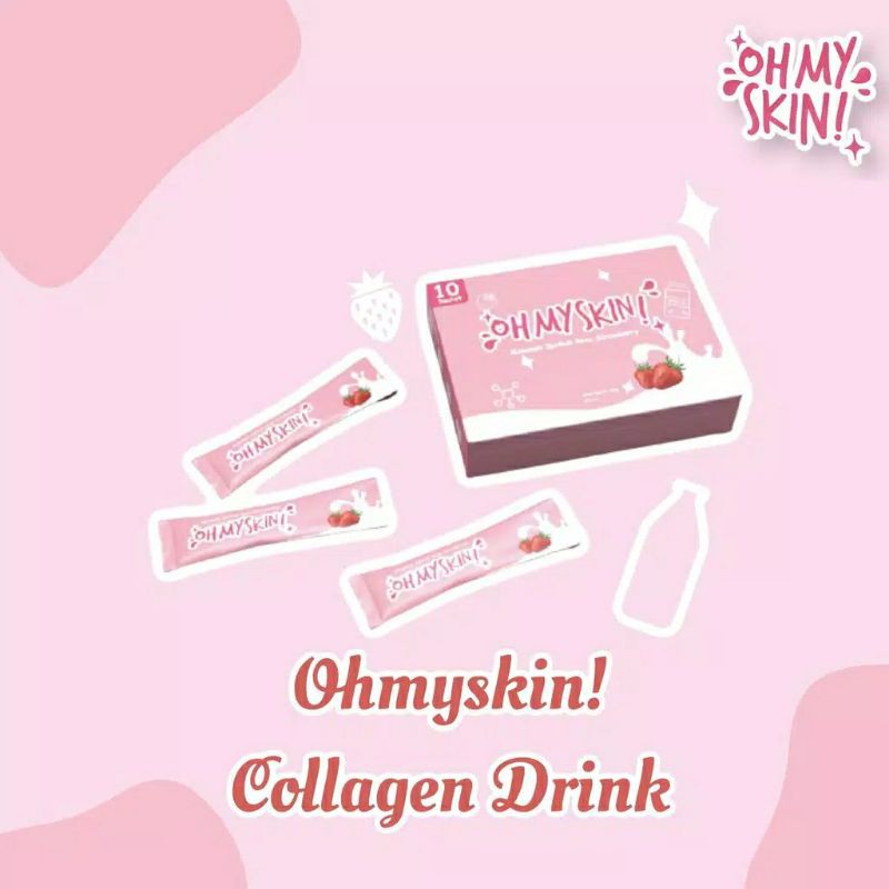 [AGEN RESMI] COLLAGEN DRINK OHMYSKIN MINUMAN PENCERAH OH MY SKIN 100% ORI BPOM - FREE GIFT