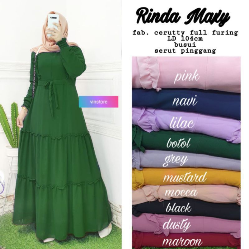 GAMIS RINDA MAXY DRESS CERUTY BABYDOLL GROSIR MURAH