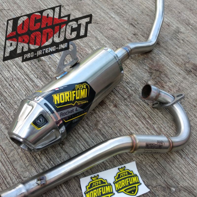 Knalpot NOROFUMI ROCKET4 SS crf150l crf230 KLX 150, EXHAUST PIPE CRF230 XR150 XR200