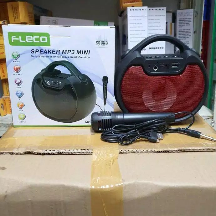 Speaker Fleco F-1421 portable bluetooth free mic