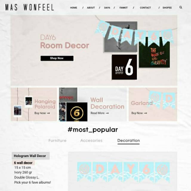 OPEN LAGI 2 AGUSTUS. ROOM WALL DECOR FANKIT KPOP (DAY6 AND ...