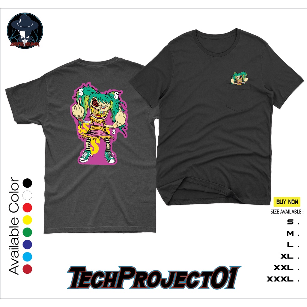 T-Shirt Kaos Saku Anime Bag Fuck Girl Best Quality