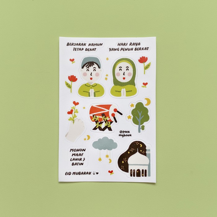 

Stiker Peekmybook Hari Raya / Lebaran / Sticker Idul Fitri / Eid Mubarak al-Fitr