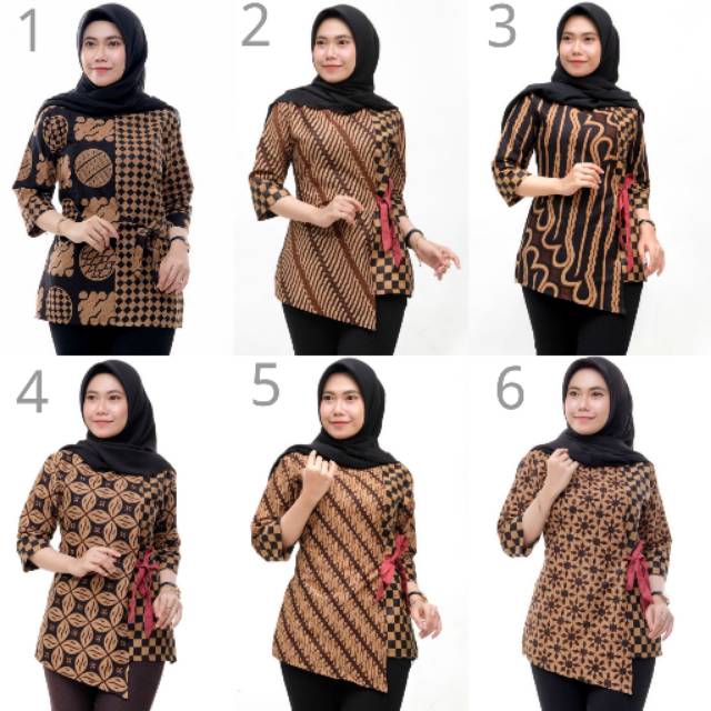 BAJU BATIK WANITA MODERN MONALISA GENES M,L,XL asli PEKALONGAN