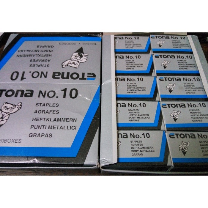 

ISI STAPLER ETONA KECIL NO.10 / BIJI STAPLES REFILL NO 10