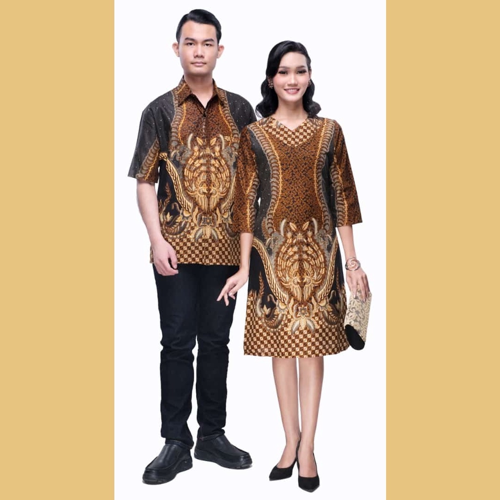 BATIK COUPLE KELUARGA SARIMBIT PASANGAN MUDA AYAH IBU ANAK  PREMIUM FAMILY JUMBO MODERN MURAH KEKINIAN TERBARU TUNIK DRESS RIHANNA COKLAT CAMISOLA CLOTHING