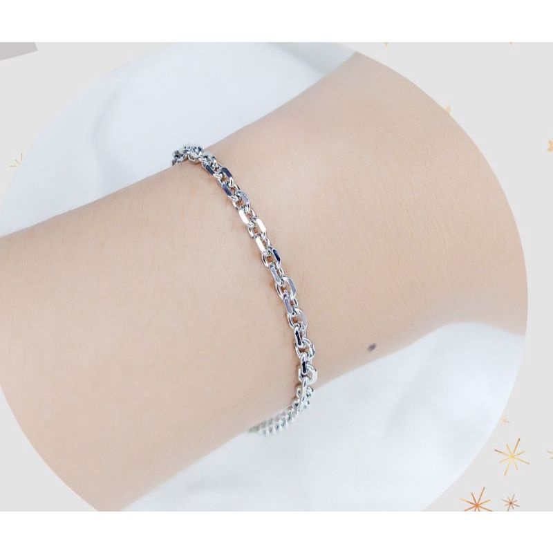 GELANG TANGAN TITANIUM NURI WARNA SILVER DAN EMAS