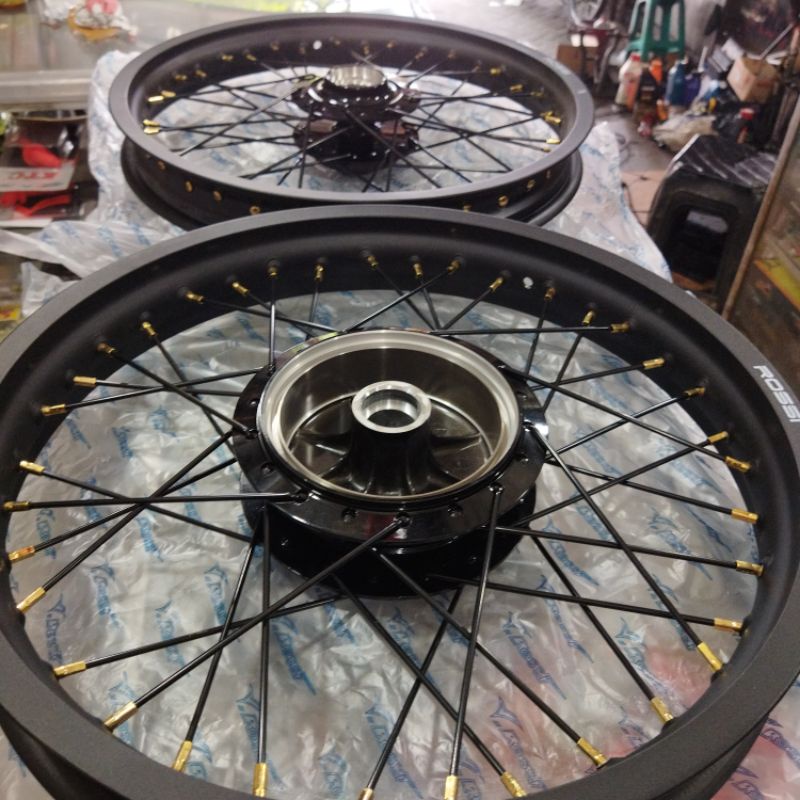 Sepaket Velg+Tromol Rx-King 160/185-215 Ring 17 Tromol Original Rx-King Depan+Belakang+Jari2 Komplit