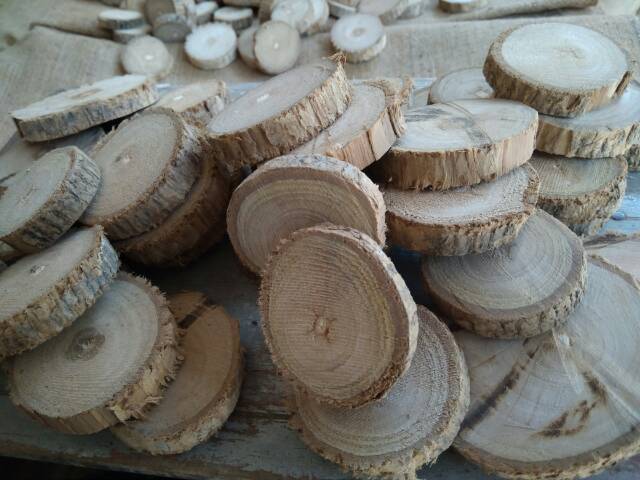 BC13 Bahan mahar craft kerajinan tangan wood slice