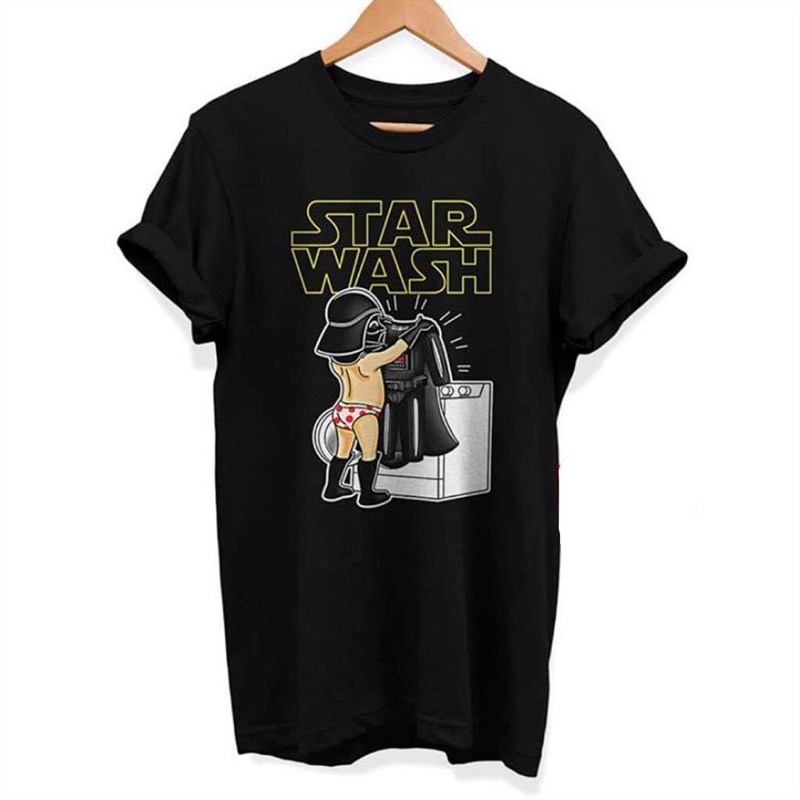 KAOS STAR WARS BAJU KAOS T SHIRT PRIA WANITA DISTRO VADER STAR WARS WASH DEWASA MURAH KEREN ORIGINAL