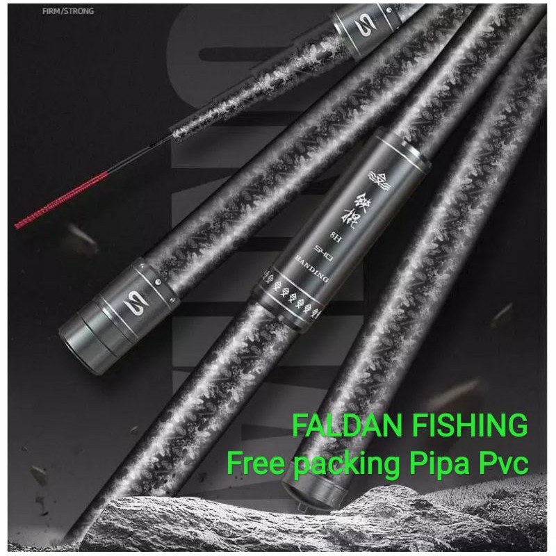 (COD) Tegek Baronang HANDING 8H Joran Tegek Carbon Hard, Sangat Kaku