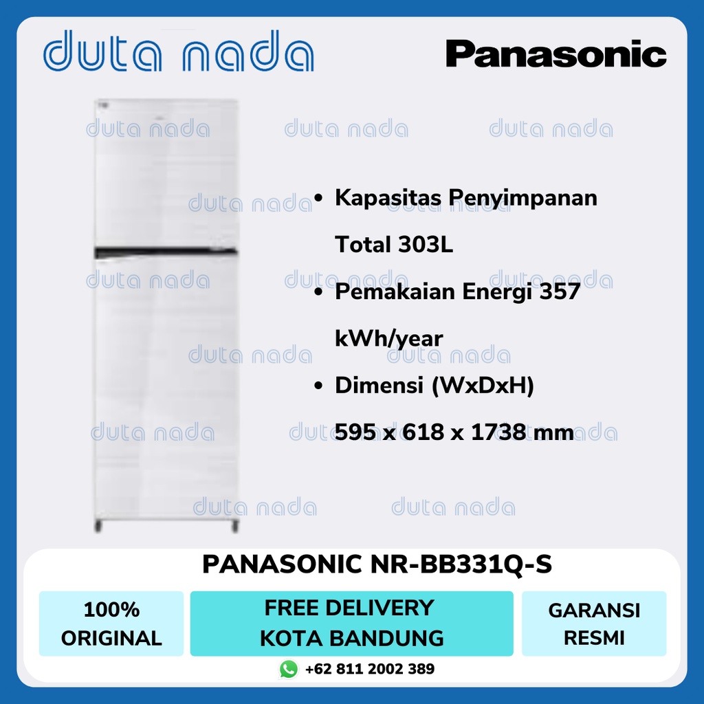 PANASONIC KULKAS 2 PINTU NR-BB331Q-S