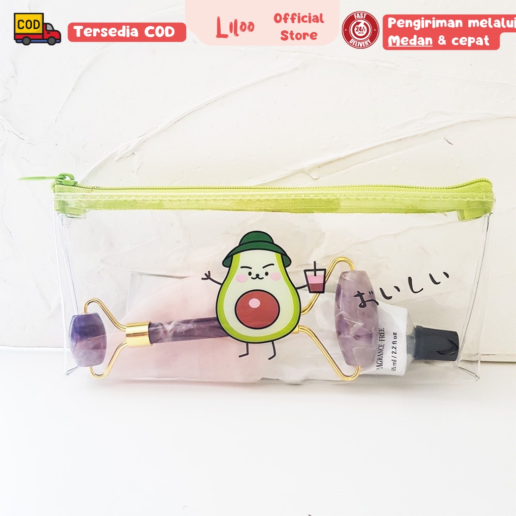 

Tempat Flashee Pensil Aesthetic Kotak Pensil Transparan Lucu Avocado 1 Tempat Pensil Anak Perempuan Laki-laki Kapasitas Besar Organizer Pouch Multifungsi Simple Minimalis