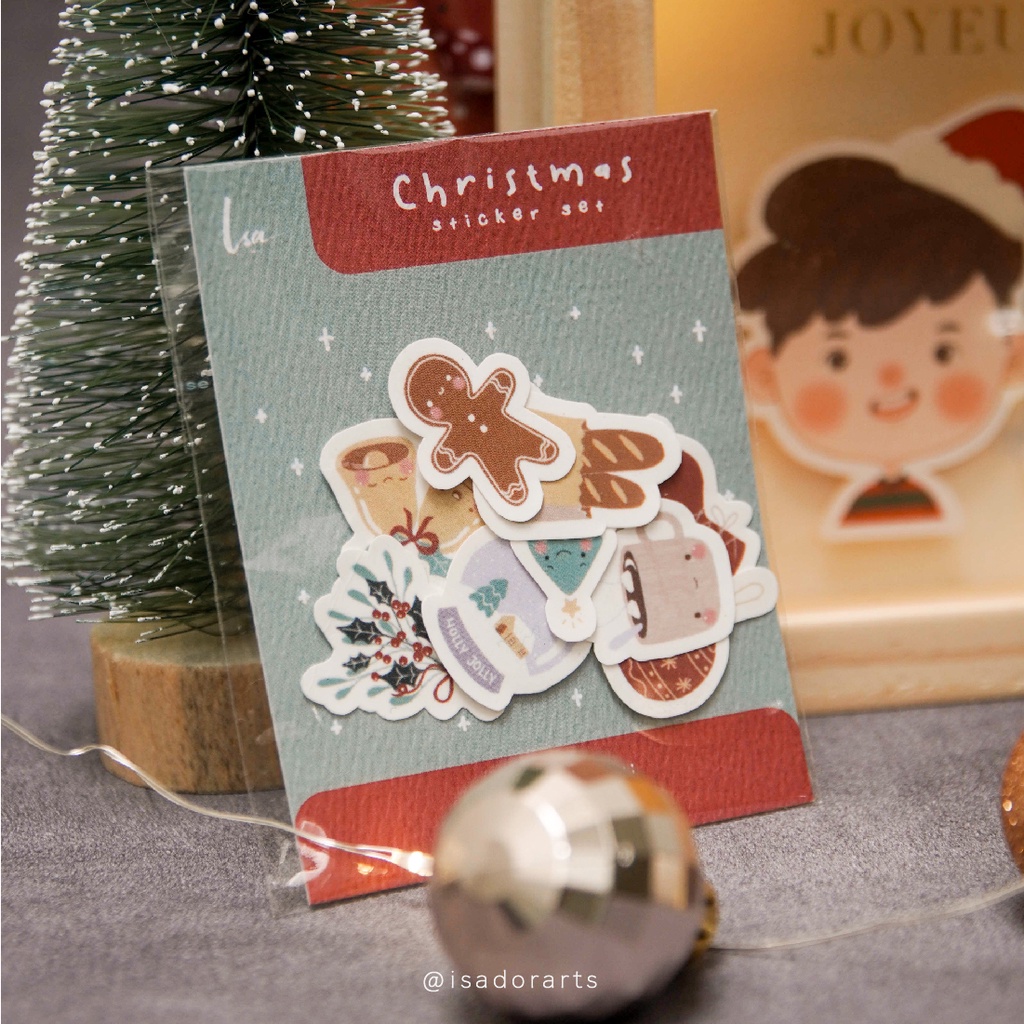 

Christmas Xmas Sticker Set Stickers Natal Lucu Unik