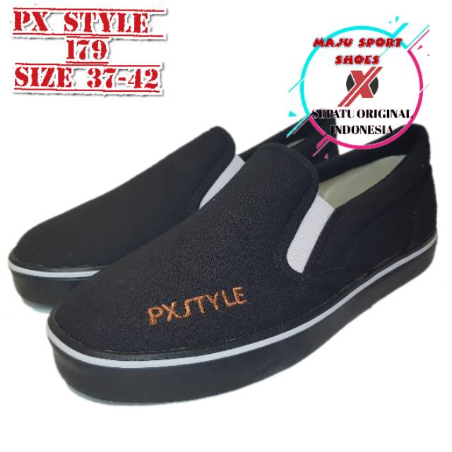 PX STYLE 128 179 - Sepatu original Slip On Kanvas Sepatu lukis / Sepatu slip on px style pria wanita