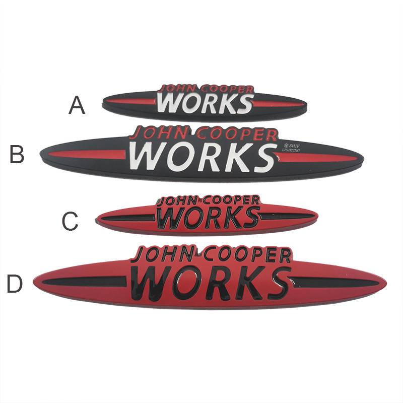 1pc Stiker Emblem Logo John Cooper Works Bahan Metal Untuk Mobil Mini Cooper