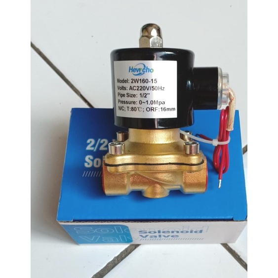 Solenoid Valve setengah Inch Brass Kuningan 220V