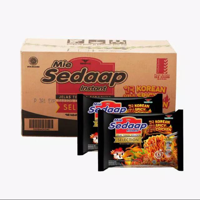 

Mie sedaap korean spicy chicken 1 krt isi 40 pcs