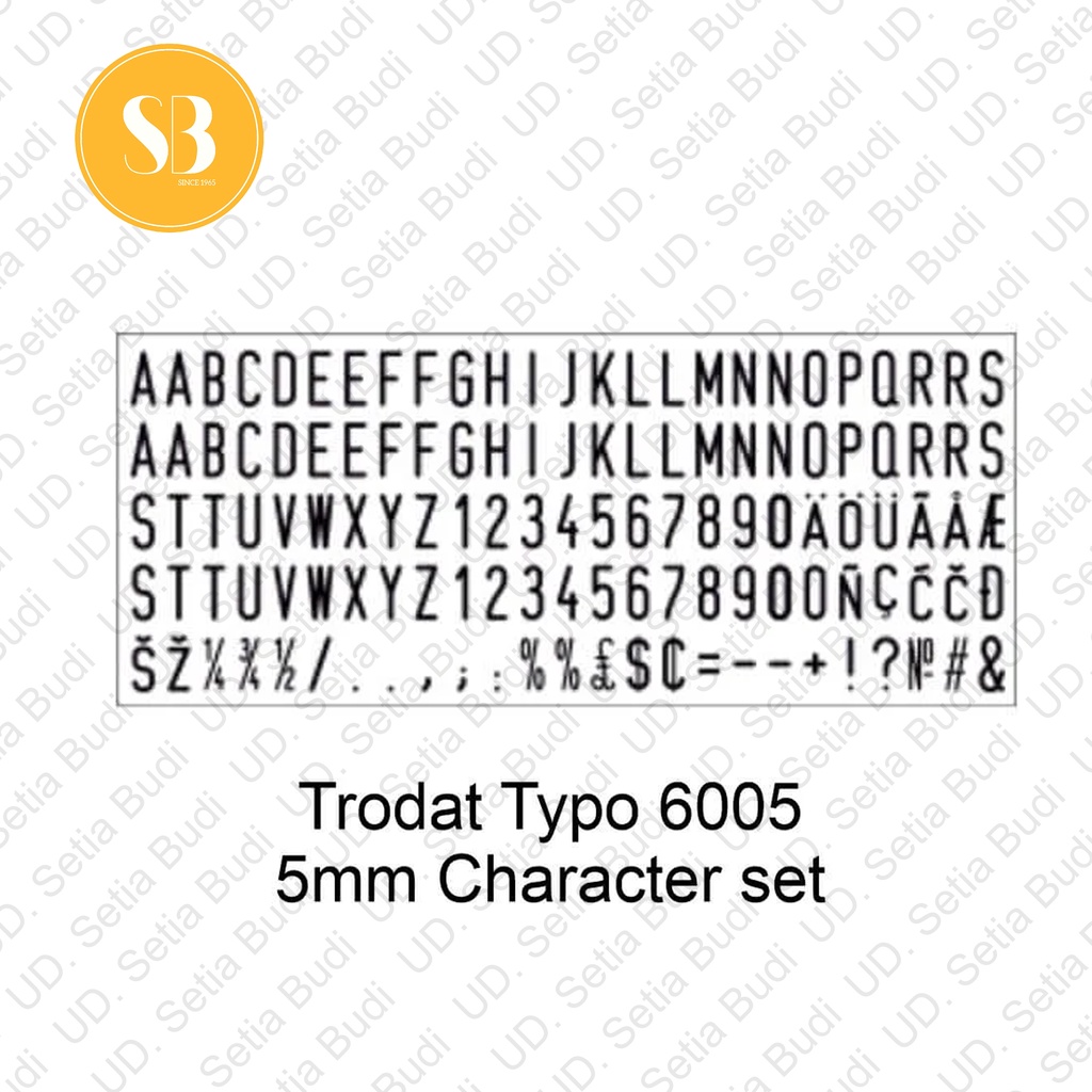 Stempel Trodat Set Huruf Typomatic 6005