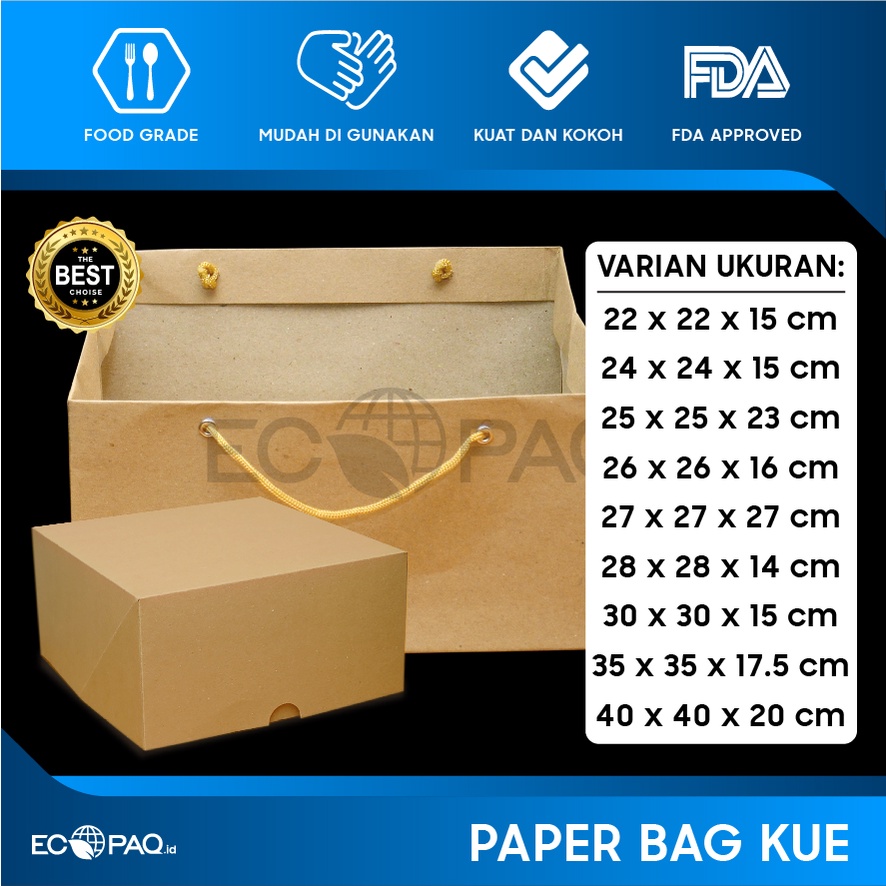 

Paper Bag Polos - PAPER BAG KUE - KRAFT COKLAT (10 pcs)