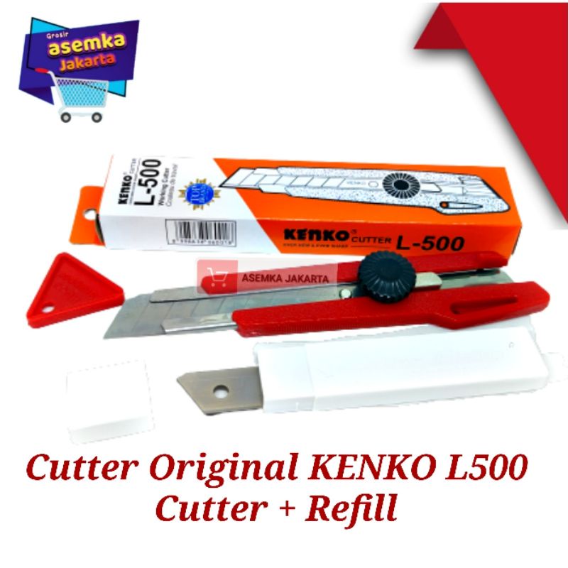 Pisau cutter besar L500 kater KENKO+ REFILL