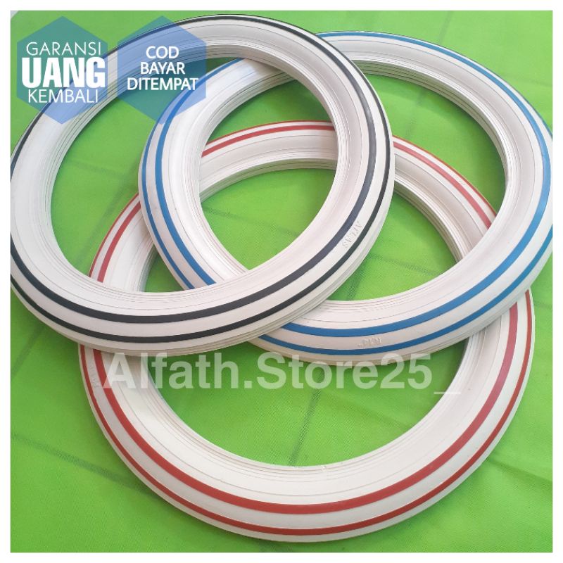 [Harga Untuk 1 Ban] (R14) Whitewall / Lis Ban Mobil / Ukuranl Ring 14 Merek Atlas Garansi 1 Bulan