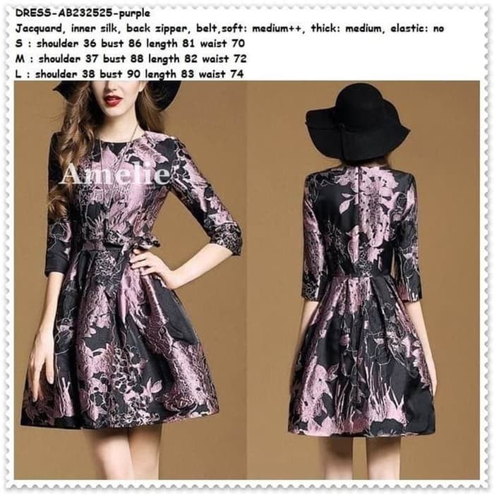Motif Mini Dress Import Korea