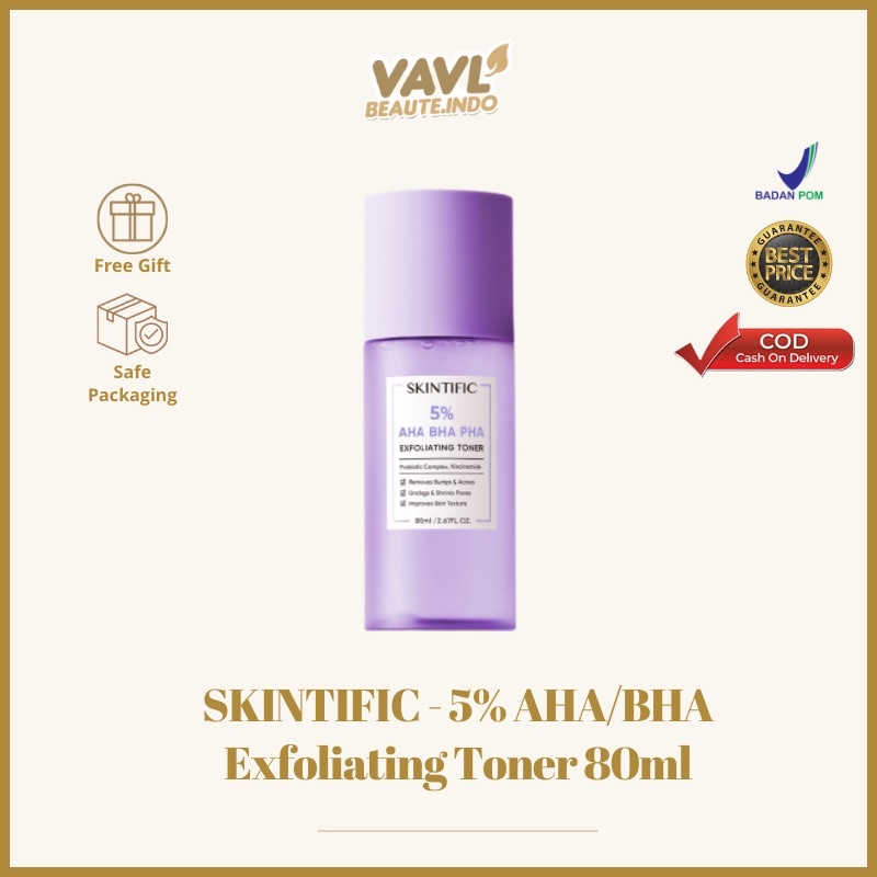 SKINTIFIC - 5% Aha Bha Pha Exfoliating Toner  【BPOM】