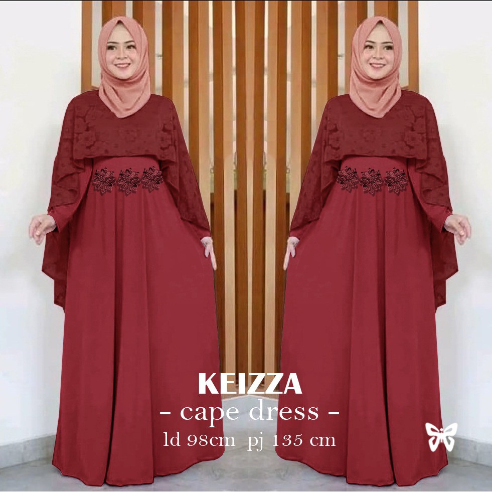 HOPYLOVY - Gamis Wanita Terbaru Keizza Syari Jersey