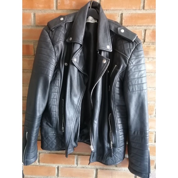 jaket kulit Asli pria Ramones bikers harley