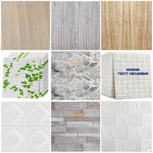 Wall 3d foam/3d foam bata/wallpaper/wallpaper riau/wallpaper murah/wallpaper 3d bata/wallfoam