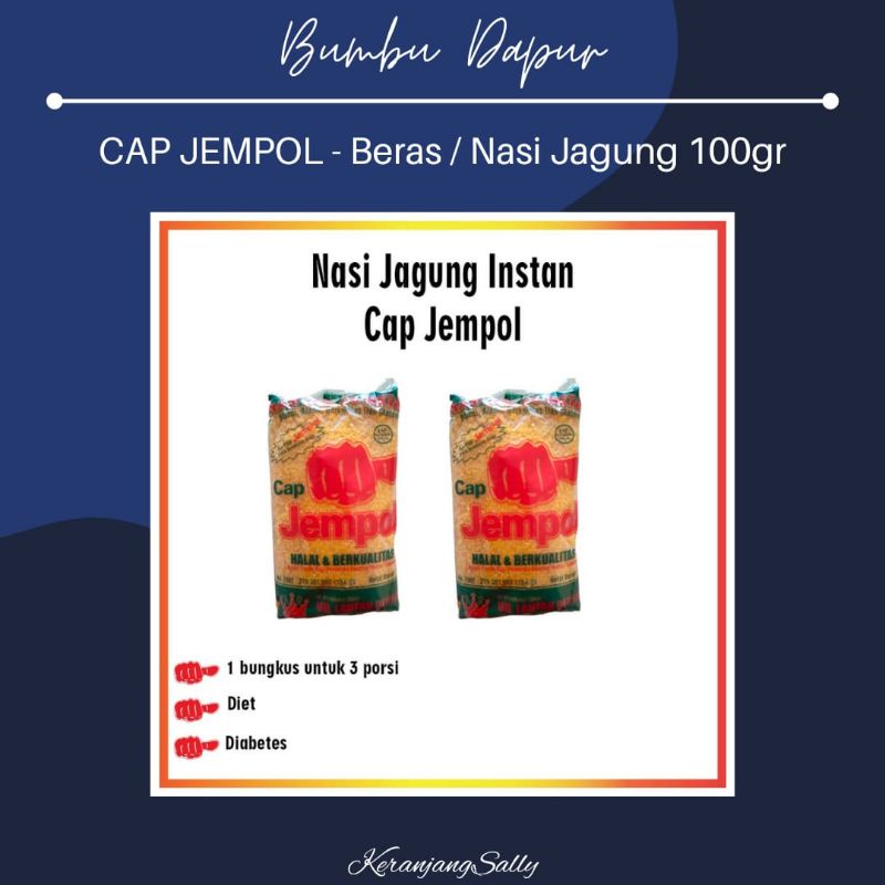 

[10 bks x 90gr] NASI / BERAS JAGUNG INSTANT MPOK cap JEMPOL | bumbu dapur